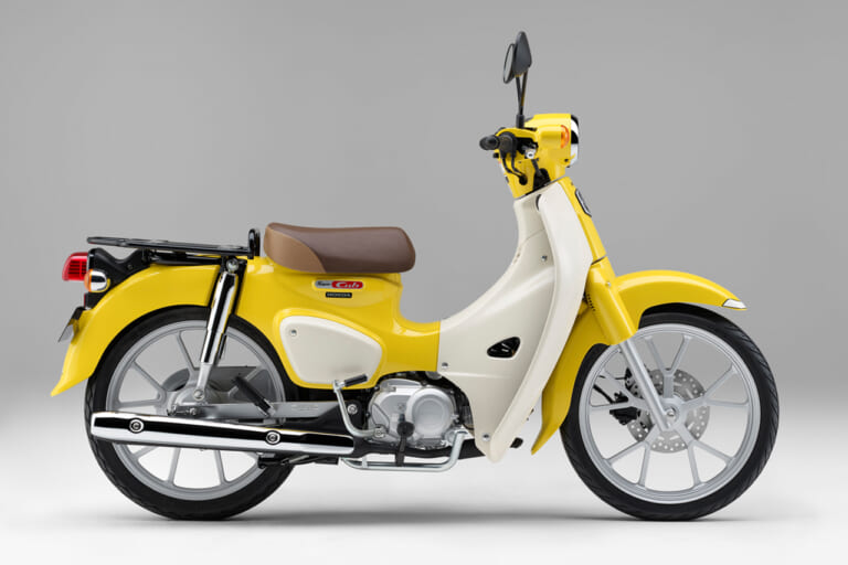 ホンダ|スーパーカブ110|パールフラッシュイエロー|2024新型ホンダ スーパーカブ110に新色“フレアオレンジメタリック”登場【カブ史上初のオレンジィィィ!! 】
