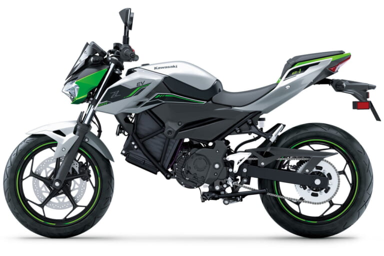 2024 KAWASAKI Z e-1 メタリックブライトシルバー×メタリックマットライムグリーン|カワサキZ e-1〈いま国内で買える新型バイクカタログ|原付二種(125-51cc)〉