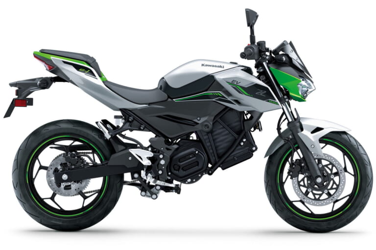 2024 KAWASAKI Z e-1 メタリックブライトシルバー×メタリックマットライムグリーン|カワサキZ e-1〈いま国内で買える新型バイクカタログ|原付二種(125-51cc)〉