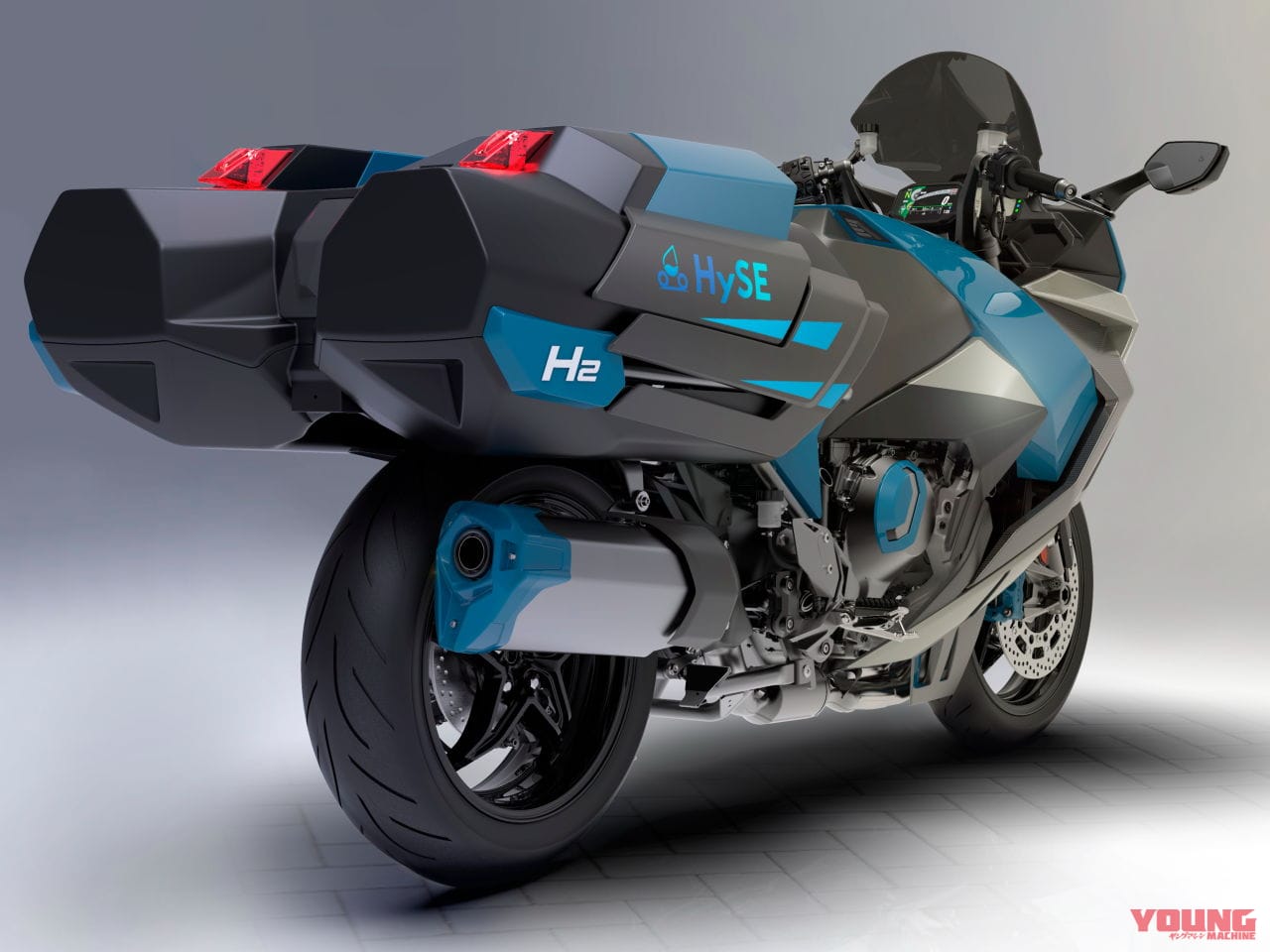 |カワサキがニンジャH2SXをベースとした「水素エンジン モーターサイクル」の試作車を公開! 年明けには試験走行を開始
