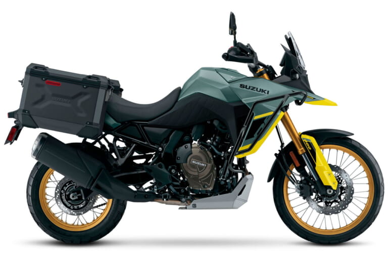 スズキ|Vストローム800DE|北米仕様|2024年モデル|白×青紫にゴールドホイール! スズキ「Vストローム800DE」のニューカラーが登場【北米】