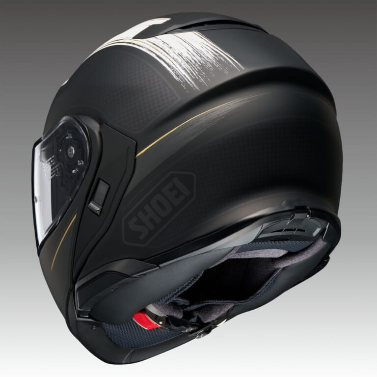 SHOEI NEOTEC3 SATORI|シンプルなストライプに赤い差し色のSHOEI「ネオテック3 SATORI」3月に発売!