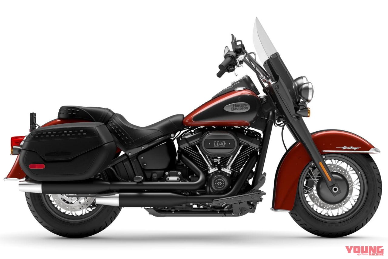ハーレーダビッドソン|ヘリテイジ クラシック 114(HERITAGE CLASSIC 114)|ハーレーが2024年モデル19機種を一斉発売! ローライダーS/ST『レッドロック』ほか