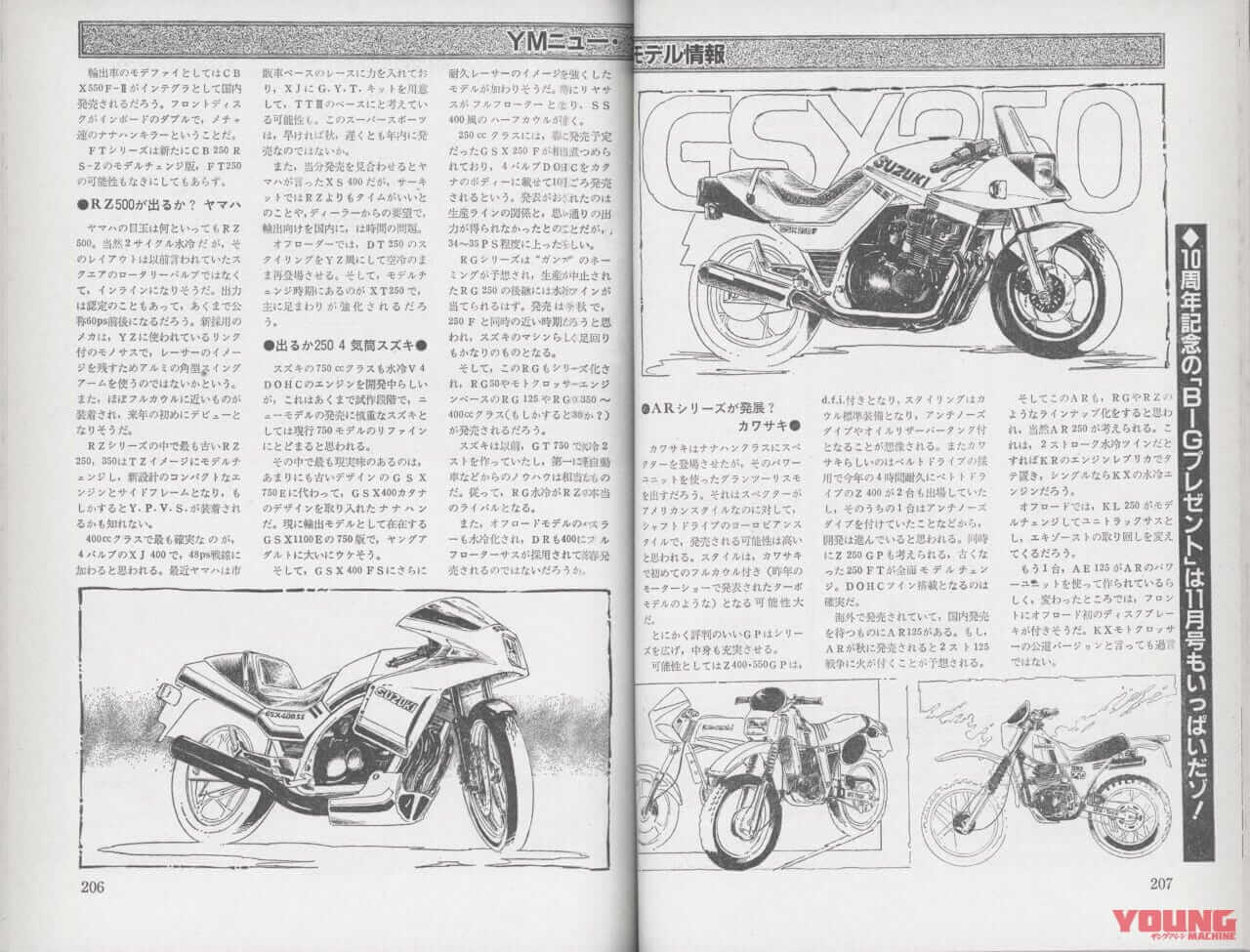 |【SCOOP!?】2スト並列4気筒のヤマハ「RZ500」が登場!? これが昭和のヤングマシンスクープ記事だっ!