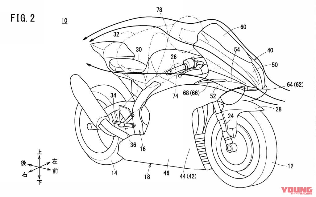 |2027年の新レギュレーション対応?! ホンダがダウンフォース強化のためのカウル内蔵“逆ウイング”の特許を出願