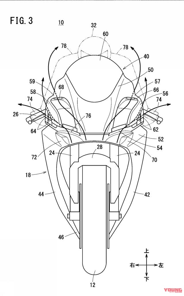 |2027年の新レギュレーション対応?! ホンダがダウンフォース強化のためのカウル内蔵“逆ウイング”の特許を出願