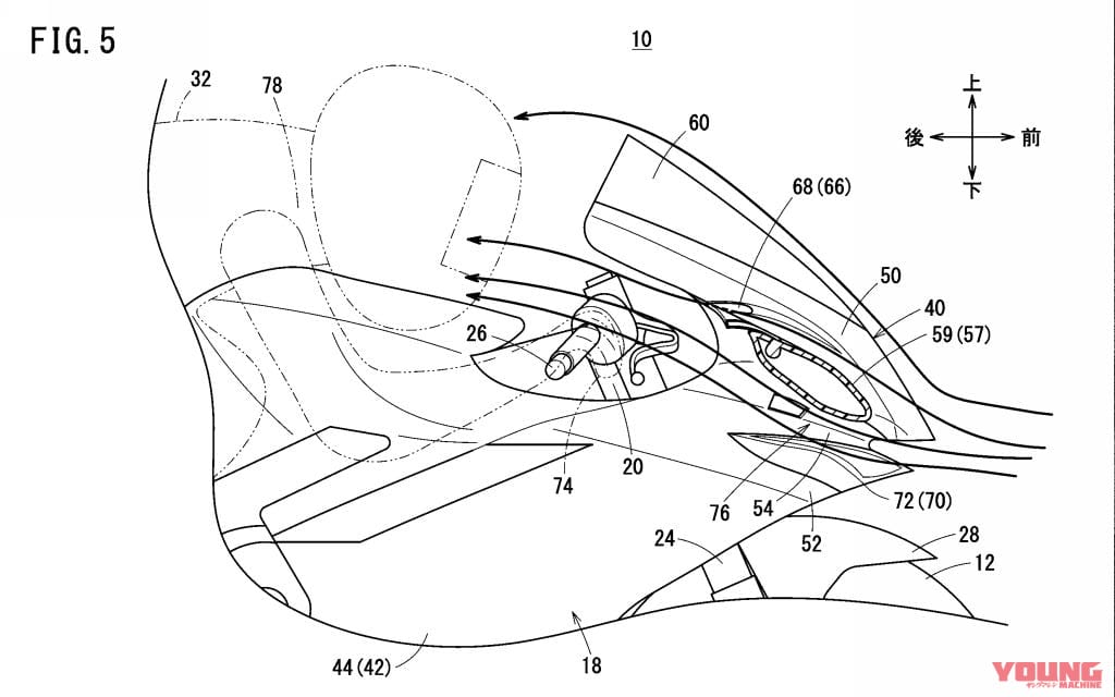 |2027年の新レギュレーション対応?! ホンダがダウンフォース強化のためのカウル内蔵“逆ウイング”の特許を出願