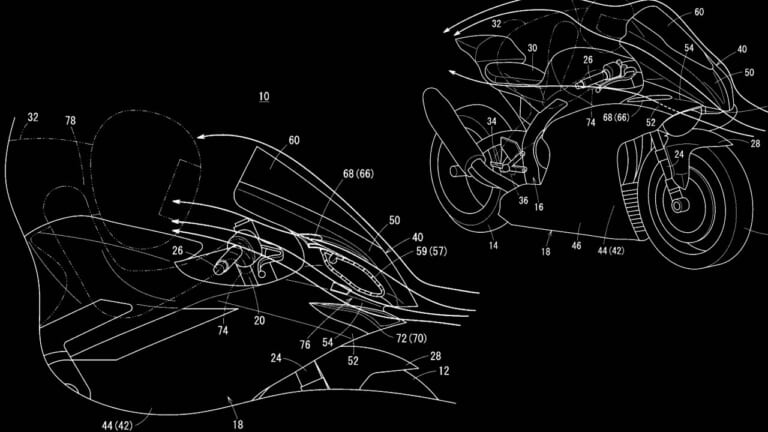2027年の新レギュレーション対応?! ホンダがダウンフォース強化のためのカウル内蔵“逆ウイング”の特許を出願