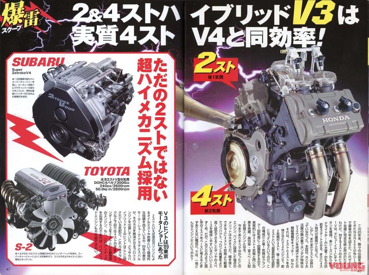|【史上最大のスクープ!!】2スト+4ストのハイブリッドぉ!? 新型MotoGPマシンはV型3気筒エンジンを搭載か