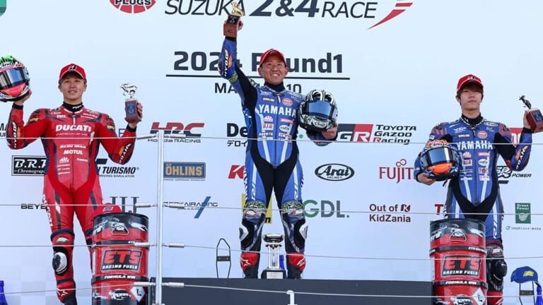 中須賀克行が開幕戦を制する。DUCATIの速さを見せつけた水野涼が2位！【2024全日本ロード開幕戦決勝】