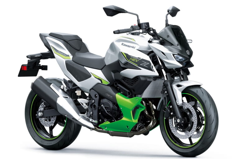 2024 KAWASAKI Z 7 HYBRID メタリックブライトシルバー×メタリックマットライムグリーン|カワサキZ7ハイブリッド〈いま国内で買える新型バイクカタログ|大型二輪(750-401cc)〉