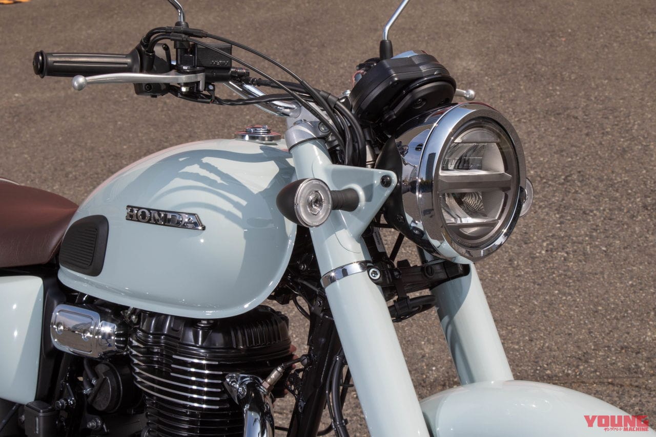 ホンダ|GB350C|2024年モデル|ホンダ「GB350C」見参!! クラシカルな外観でマフラーやシートの造りも異なる【大阪モーターサイクルショー】