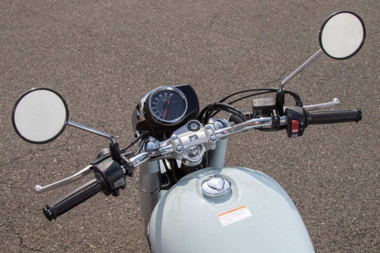 ホンダ|GB350C|2024年モデル|ホンダ「GB350C」見参!! クラシカルな外観でマフラーやシートの造りも異なる【大阪モーターサイクルショー】