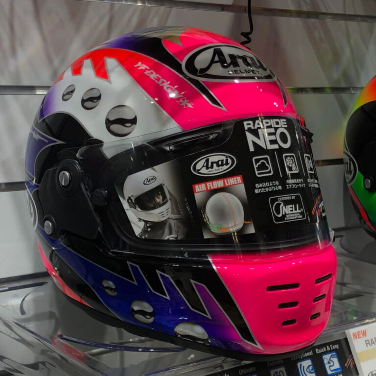 Arai RAPIDE NEO HARADA|アライ「ラパイドネオ」原田哲也/坂田和人レプリカ発売決定!【大阪モーターサイクルショー】