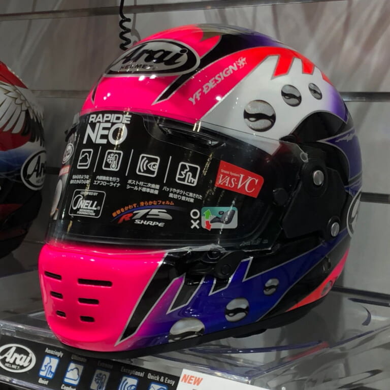 Arai RAPIDE NEO HARADA|アライ「ラパイドネオ」原田哲也/坂田和人レプリカ発売決定!【大阪モーターサイクルショー】