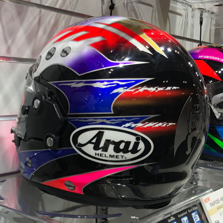 Arai RAPIDE NEO HARADA|アライ「ラパイドネオ」原田哲也/坂田和人レプリカ発売決定!【大阪モーターサイクルショー】