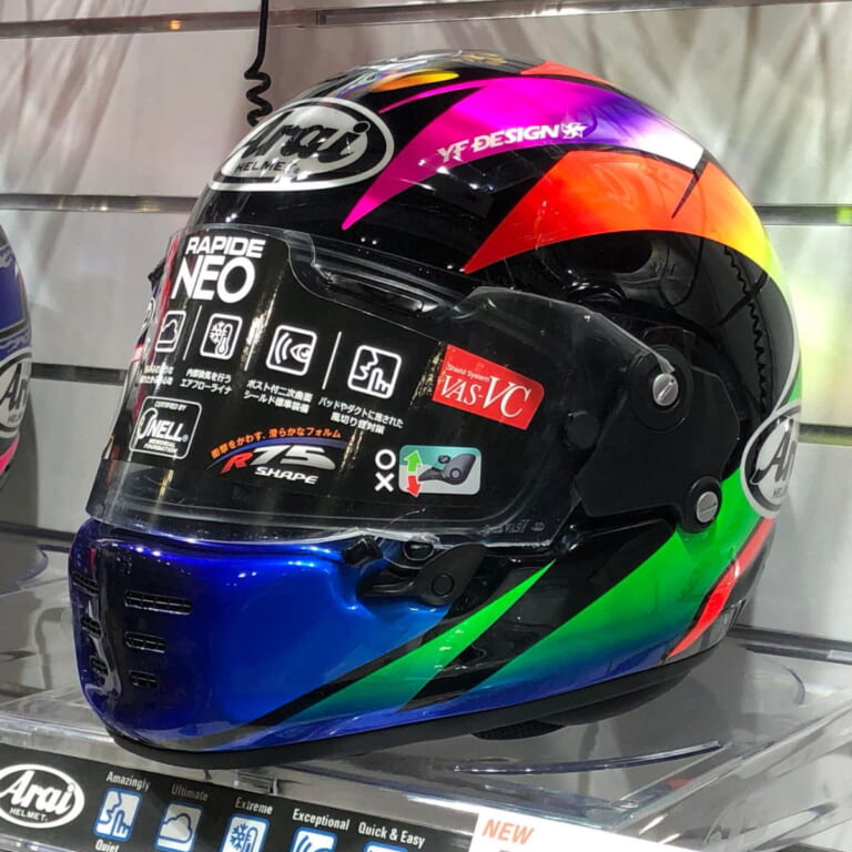 Arai RAPIDE NEO SAKATA|アライ「ラパイドネオ」原田哲也/坂田和人レプリカ発売決定!【大阪モーターサイクルショー】