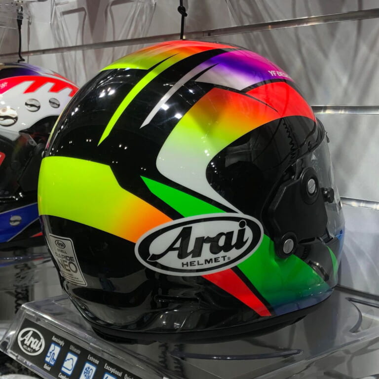 Arai RAPIDE NEO SAKATA|アライ「ラパイドネオ」原田哲也/坂田和人レプリカ発売決定!【大阪モーターサイクルショー】