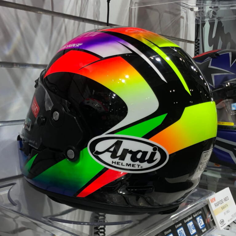 Arai RAPIDE NEO SAKATA|アライ「ラパイドネオ」原田哲也/坂田和人レプリカ発売決定!【大阪モーターサイクルショー】