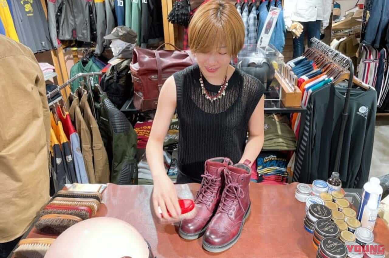 いとの靴磨き屋さん|東京モーターサイクルショー2024|ヤングマシンブース|夜道雪さんもトークセッションに登壇!! 等々、東京モーターサイクルショー・ヤングマシンブースの楽しみ方(1)
