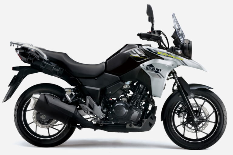 2024 SUZUKI V-STROM250 ハイテックシルバーメタリック×パールネブラーブラック|スズキVストローム250〈いま国内で買える新型バイクカタログ|軽二輪(250-126cc)〉