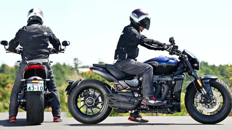 トライアンフ|ロケット3ストームR|2458ccの化物バイク?! トライアンフ「ロケット3 ストームR」は巨大なのに普通に乗れる【試乗インプレ】