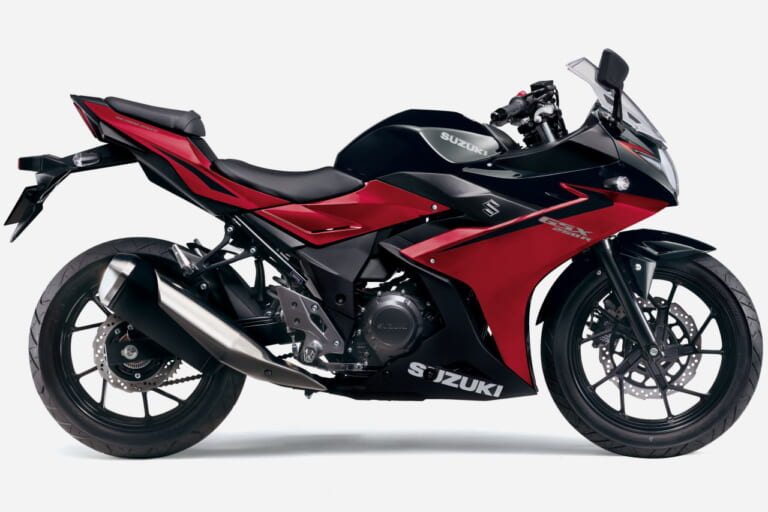 2024 SUZUKI GSX250R|ダイヤモンドレッドメタリック×パールネブラーブラック|スズキGSX250R〈いま国内で買える新型バイクカタログ|軽二輪(250-126cc)〉