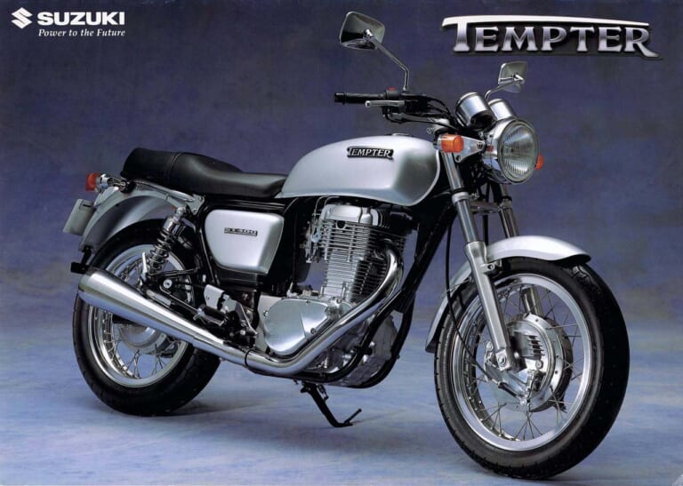 スズキ|テンプター|1997|美しく直立したシリンダーがスズキの個性を際立たせた 1987年「サベージ」 1997年「テンプター」【柏 秀樹の昭和~平成 カタログ蔵出しコラム Vol.8】