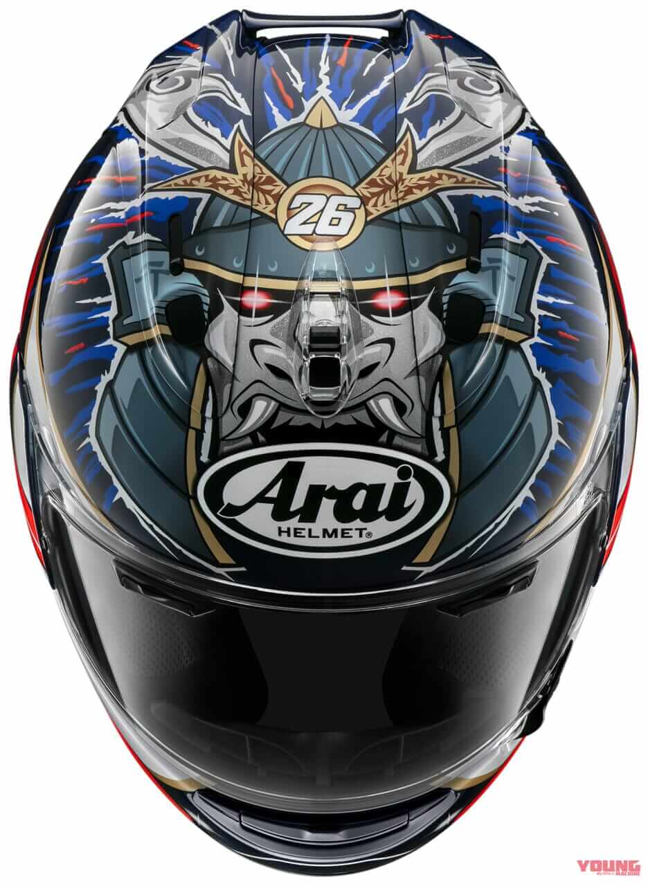 ARAI RX-7X PEDROSASHOGUN|アライ 新グラフィック「V-CROSS4バトル」&ペドロサレプリカ「RX-7X PEDROSASHOGUN」登場! 6月下旬~順次発売