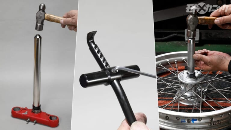 [バイクDIYメンテ] 足回りをいじる際に便利な工具×6選〈アストロプロダクツ／ストレート〉（32ページ目）