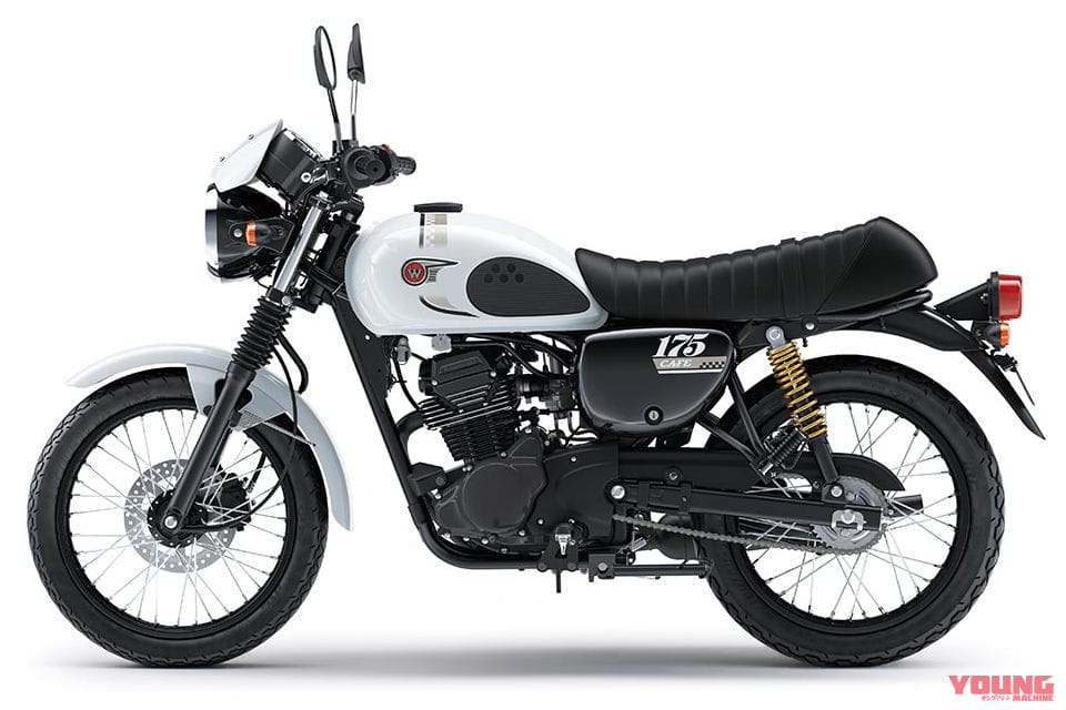 カワサキ|W175カフェ|インドネシア仕様|2025年モデル|32万円台の軽二輪レトロ?! 尼カワサキ「W175」シリーズの2025年モデルが早くも登場【海外】