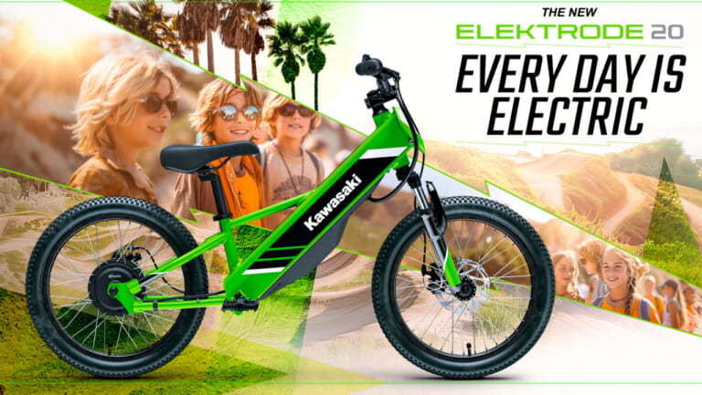 出力3倍だぁ～っ！ カワサキの電動バイク「ELEKTRODE（エレクトロ―ド）」に20インチ版が登場