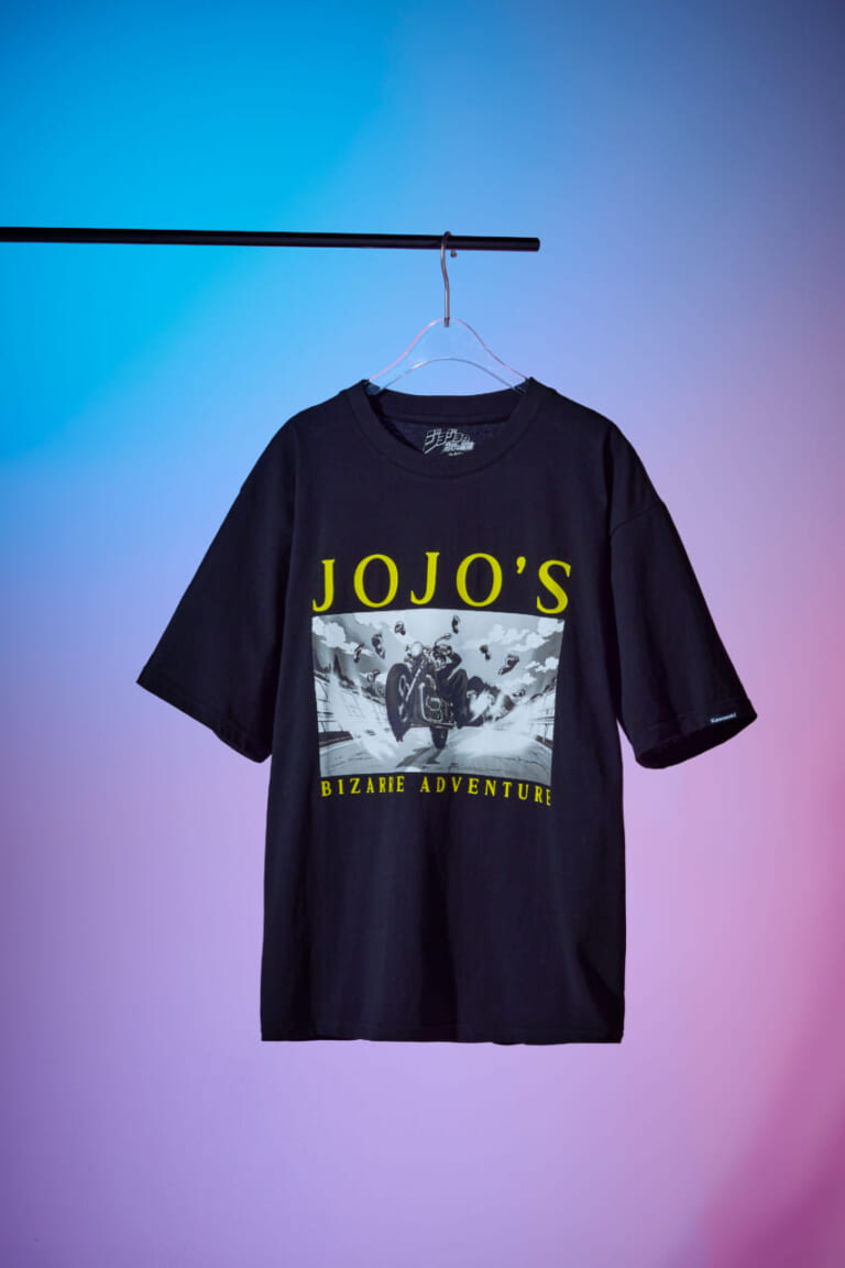 Kawasaki JOJO Wheelie T-shirt|「ジョジョの奇妙な冒険 ダイヤモンドは砕けない」コラボTシャツがカワサキプラザで発売開始ィィ! グレートですよこいつはァ