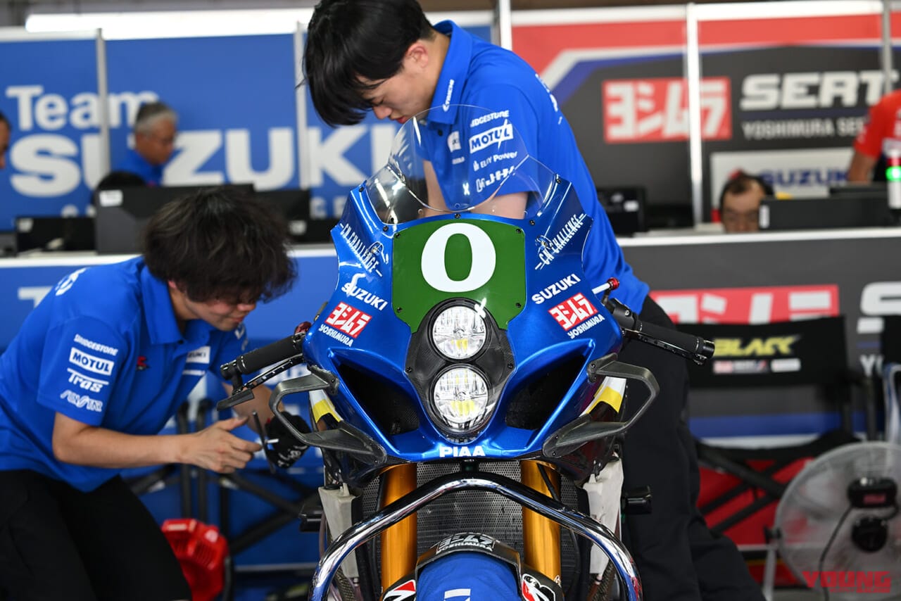 |ウイング付きの青いGSX-R1000Rが走った! チームスズキCNチャレンジが鈴鹿8耐の事前テストで総合7番手