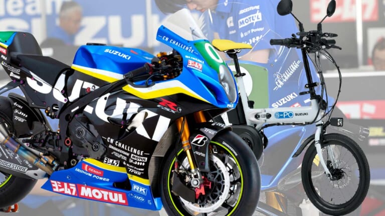 鈴鹿8耐スズキブース、跨りバイク展示やグッズ販売、さらに#0 GSX-R1000R（CNチャレンジ仕様）を参考展示  WEBヤングマシン｜新車バイクニュース