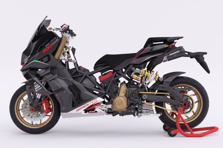 イタルジェット|ドラッグスター700ツイン|最高速190km/hのメガスクーターだとぉ?! イタルジェット驚異の「ドラッグスター700ツイン」登場!