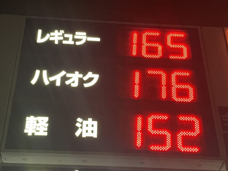 ガソリン表示価格のイメージ写真