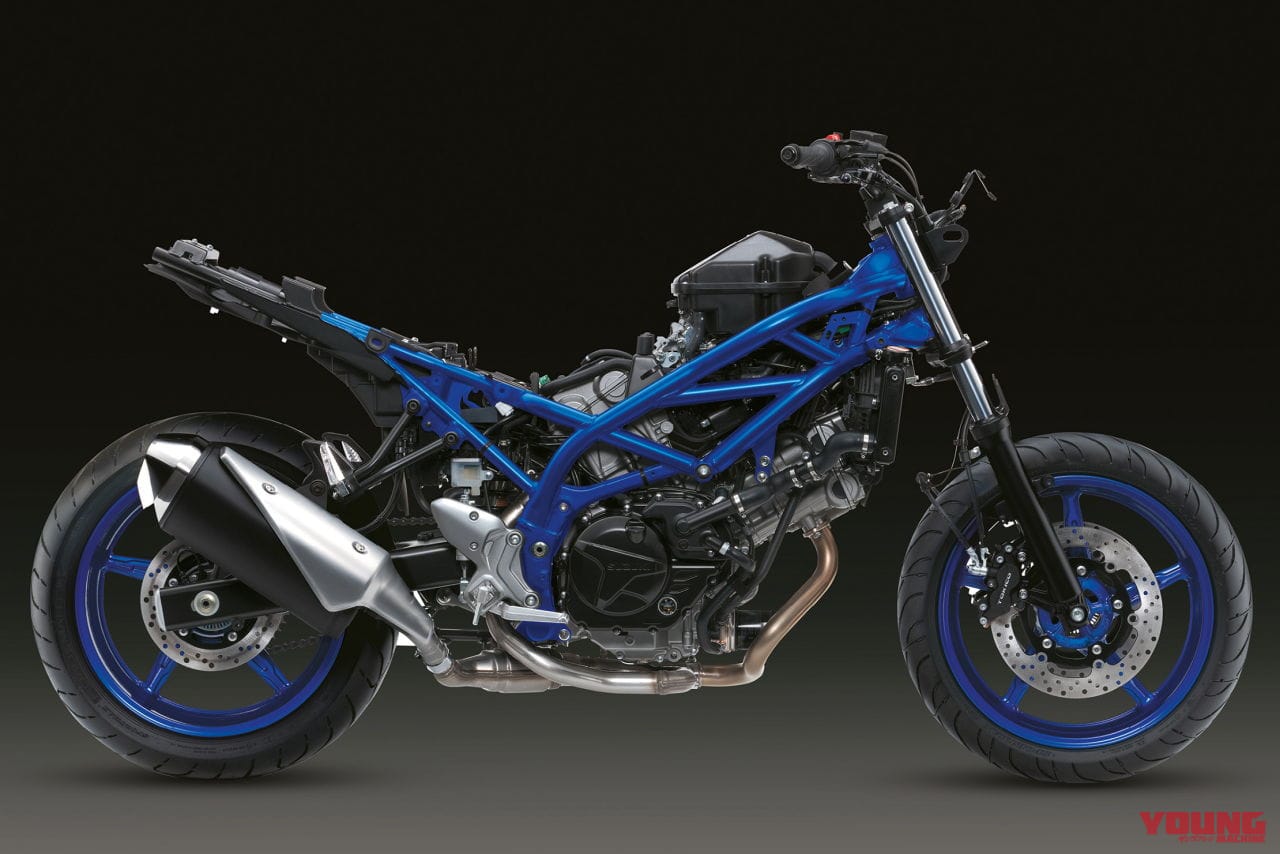 |スズキ「SV650」に新色登場! 新たにブルーフレーム&ホイールでスポーティな出で立ちへ
