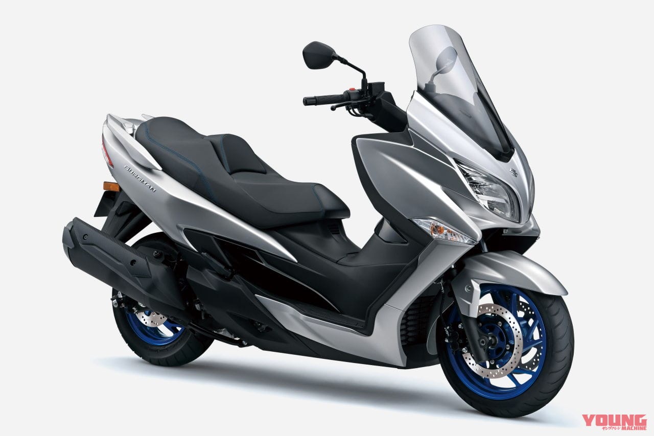|スズキ「バーグマン400」が価格改定! トラクションコントロールシステム装備のビッグスクーター