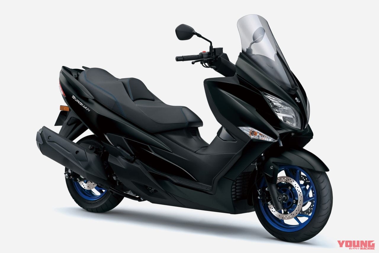 |スズキ「バーグマン400」が価格改定! トラクションコントロールシステム装備のビッグスクーター