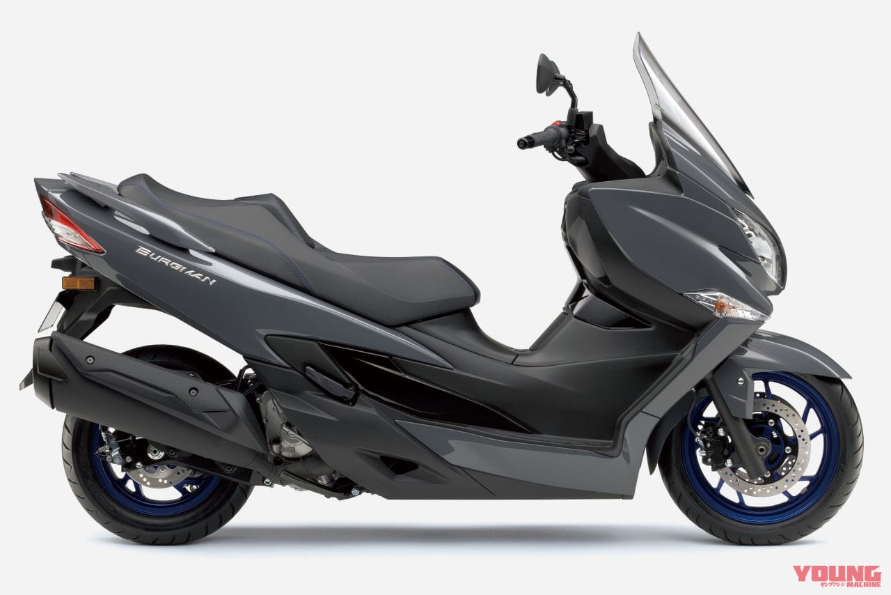 |スズキ「バーグマン400」が価格改定! トラクションコントロールシステム装備のビッグスクーター