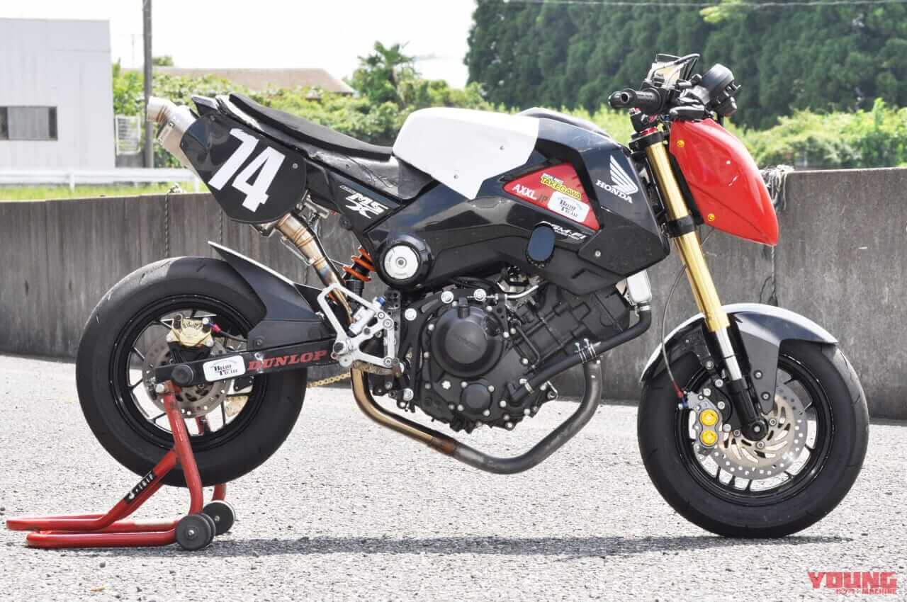 |125ccグロムにCBR250R(MC41)エンジンを搭載した魔改造マシン、ドキドキしつつ乗ってみた!!