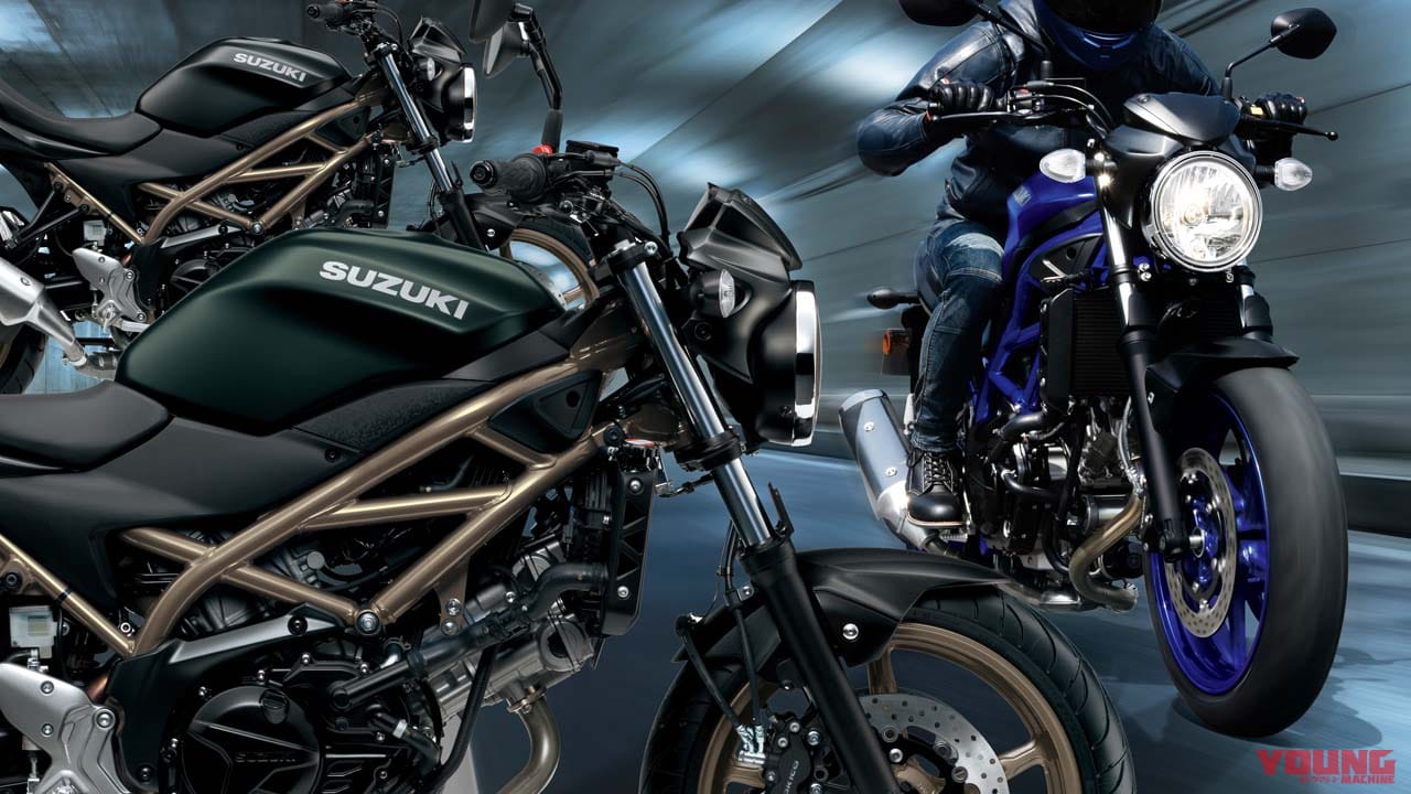 スズキ「SV650」に新色登場! 新たにブルーフレーム&ホイールでスポーティな出で立ちへ