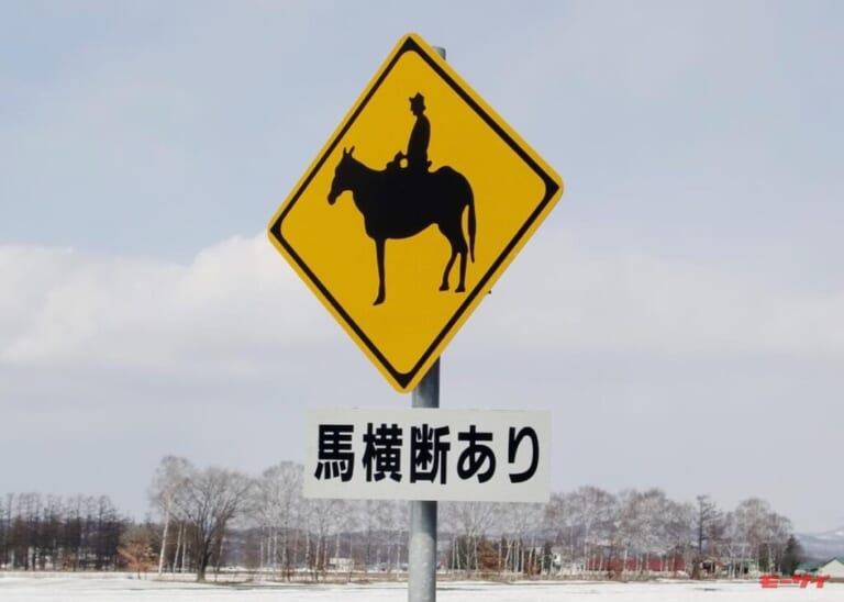 ウマの動物警戒標識