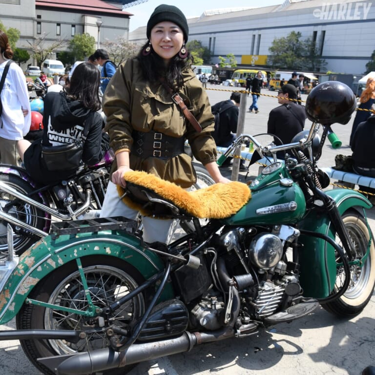 ハーレー女子｜Miki Kato｜EL KNUCKLEHEAD 1947