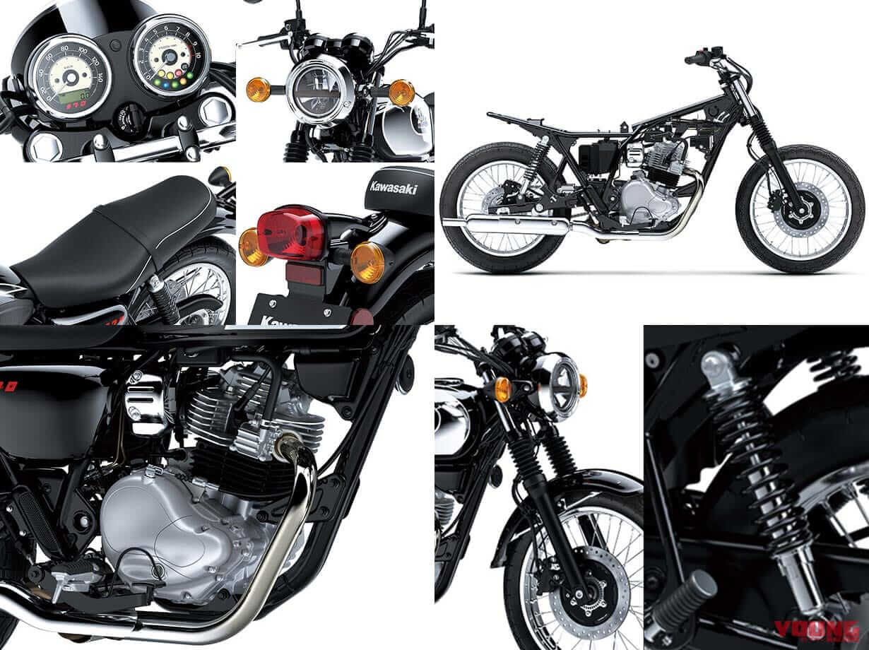 カワサキ|メグロS1|タイ仕様|2025年モデル|50万円台?! カワサキ新型「W230」「メグロS1」登場!! 空冷233ccエンジン搭載、シート高740mmで足着き安心!【海外】