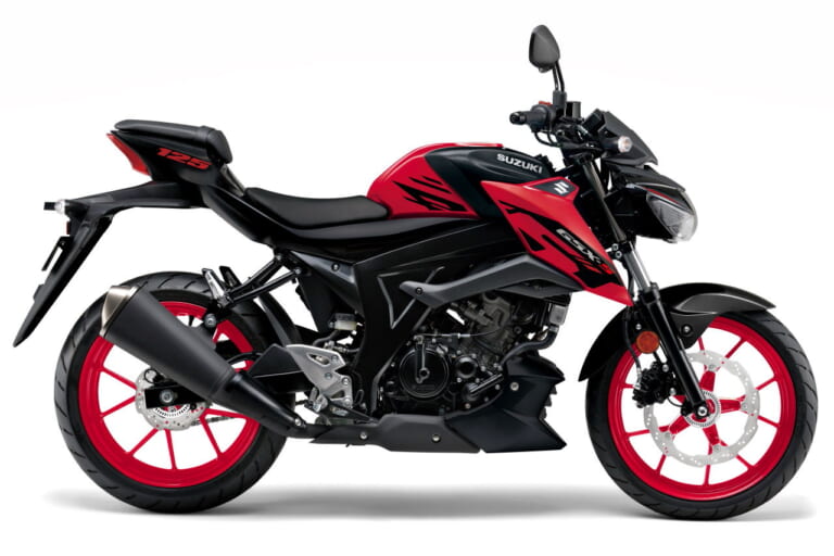 スズキ|イギリス仕様|GSX-S125|2024年モデル|スズキ「GSX-S125」に’80~’90年代オマージュのニューカラー! ブラックも赤の差し色で進化【海外】