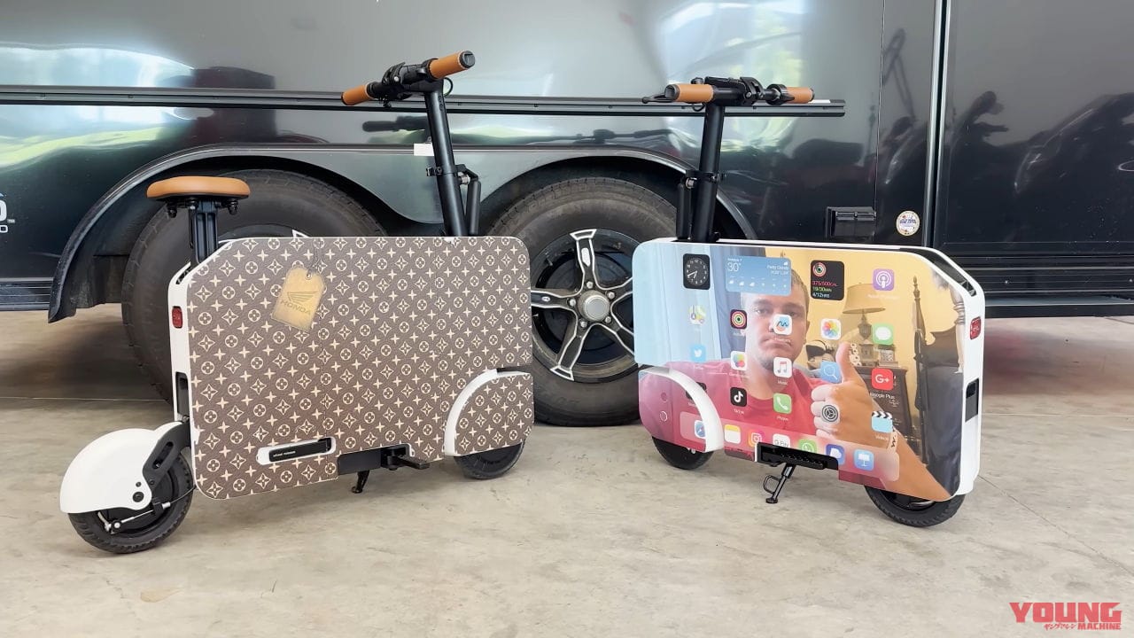 |走るiPadは1回の充電で1200km移動可能?! ホンダ「モトコンパクト」を購入したYouTuberがやりたい放題