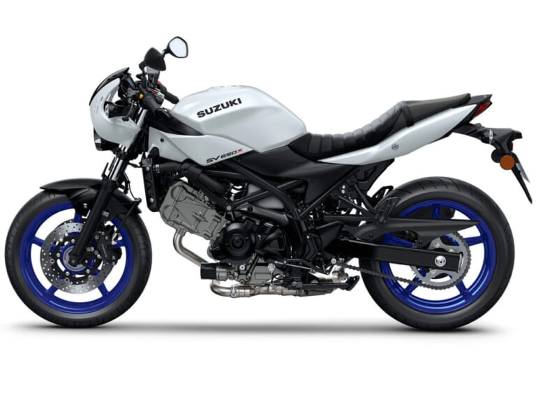 スズキ|SV650X|2025年モデル|欧州仕様|スズキ「SV650X」に新色ホワイト登場! ホイールは新たにブルーを採用【海外】