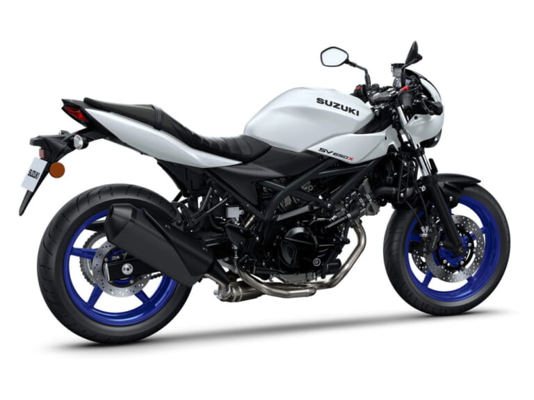 スズキ|SV650X|2025年モデル|欧州仕様|スズキ「SV650X」に新色ホワイト登場! ホイールは新たにブルーを採用【海外】
